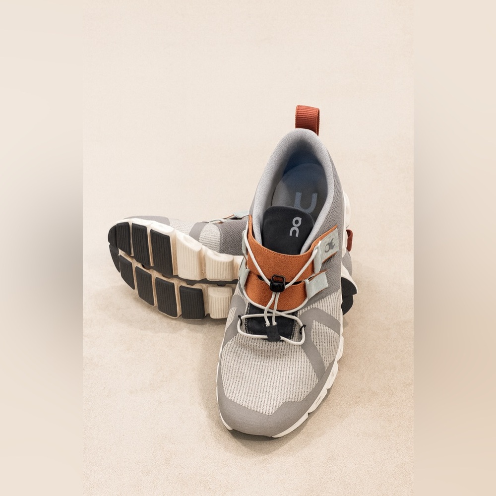 On Running Sneakers - Women’s 8 Gray/Orange - Cloud Tech Swiss Engineering